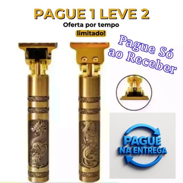 Máquina Dragão Cortar Cabelo e Barba Profissional Pague 1 Leve 2